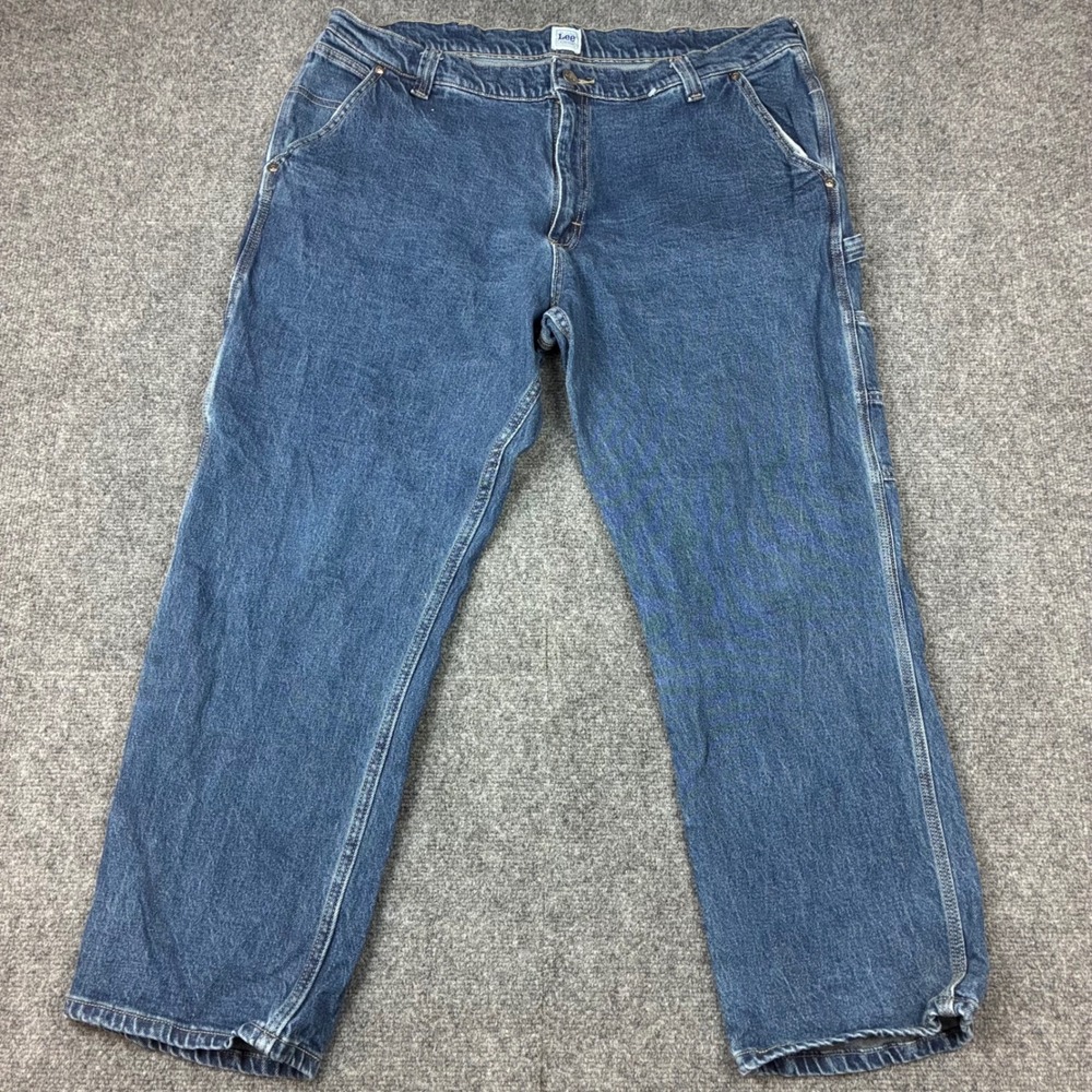 VTG Lee Workwear Carpenter Jeans Mens Size 40x29 Denim Straight Leg Hammer Loop